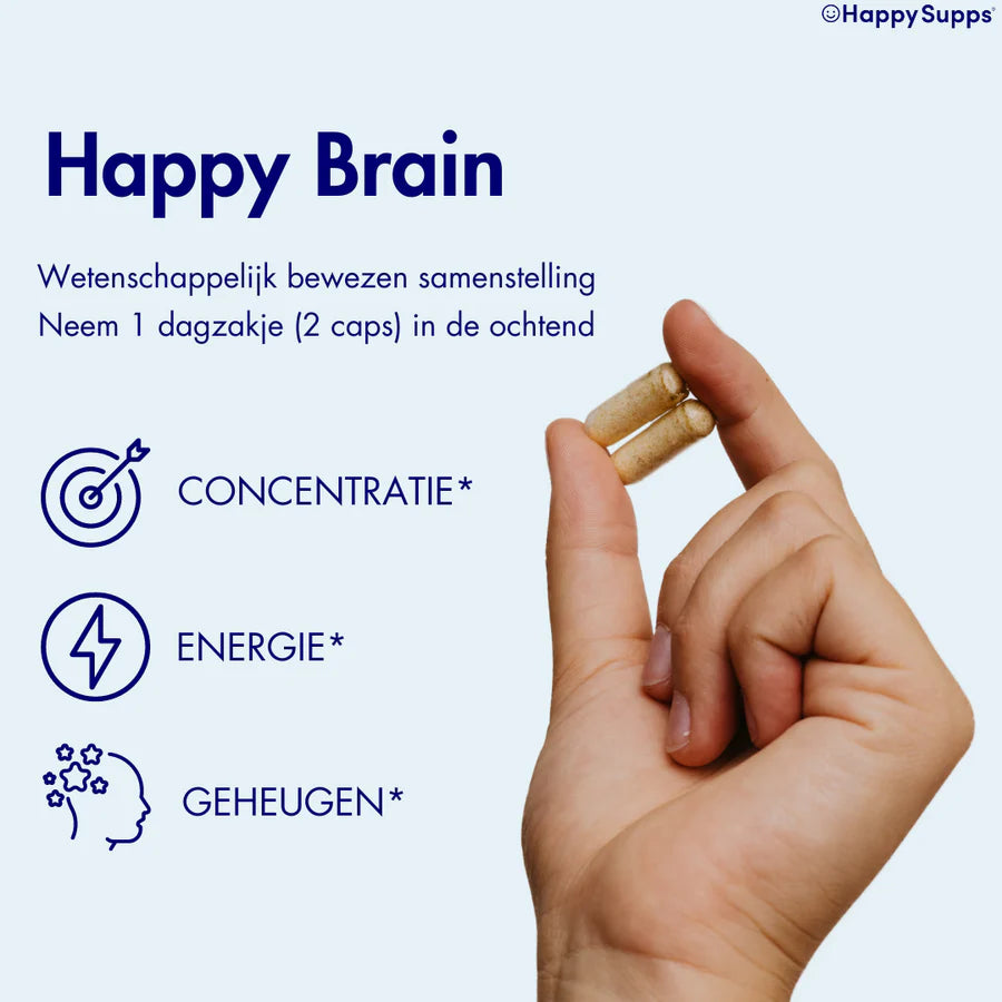 Happy Brain - Supplément Nootropique Premium (1+1 Gratuit)